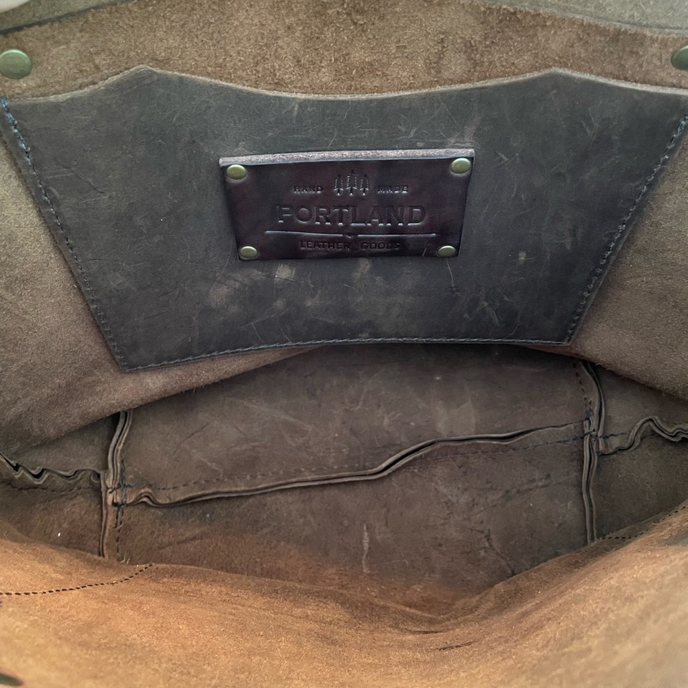 Portland Leather Dark Brown Tote Bag - Picture 3 of 5